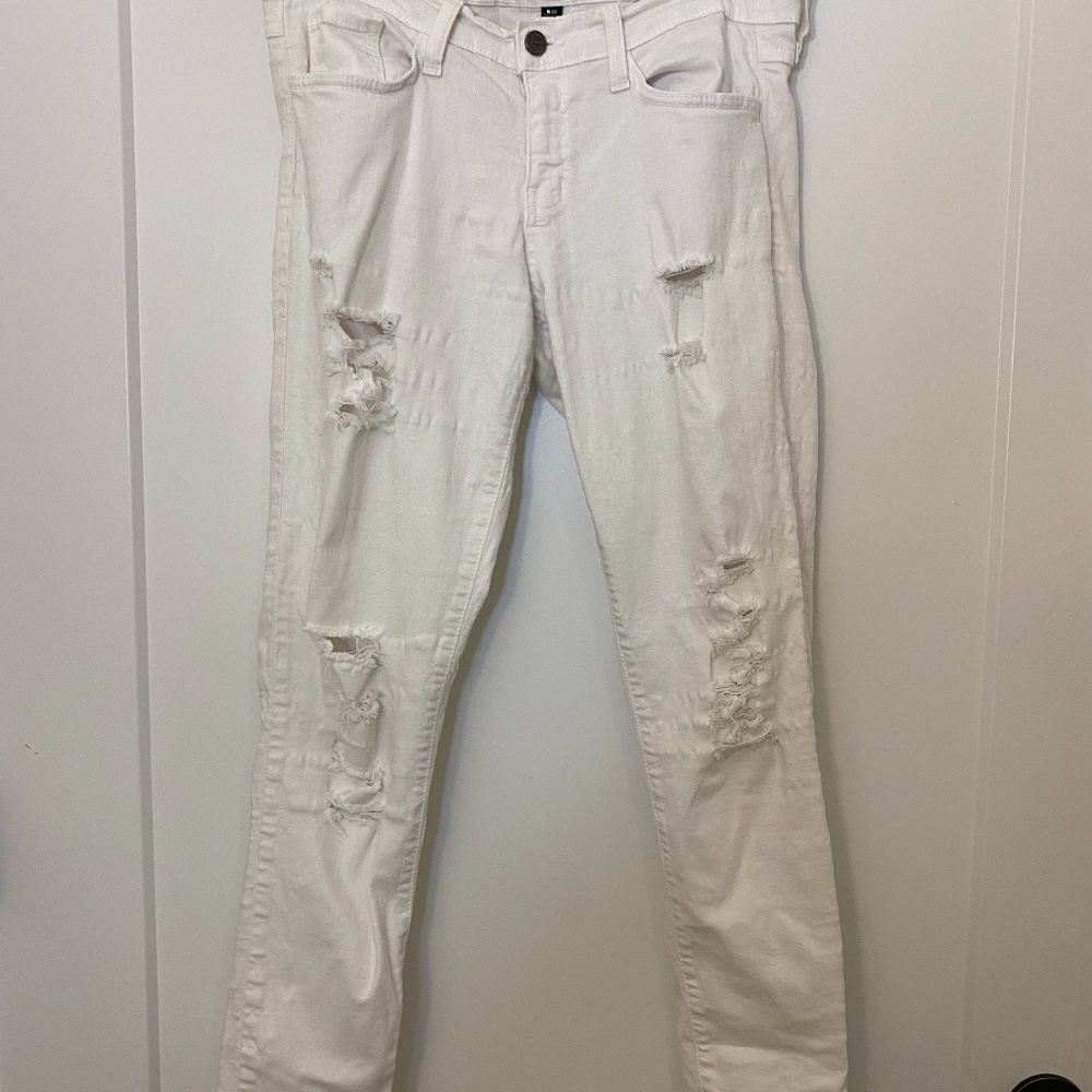 Flying Monkey / Blue White Ripped Jeans